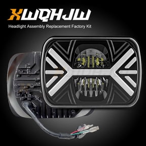 2PCS Fit 82-93 Chevy S10 Blazer GMC S15 7X6" 5X7" LED Headlights Halo DRL Hi-Lo