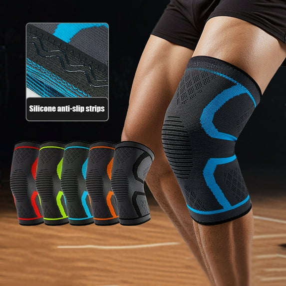2PCS Fitness Running Cycling Knee Support Braces Elastic Nylon Sport Compression Knee Pad Sleeve For Basketball