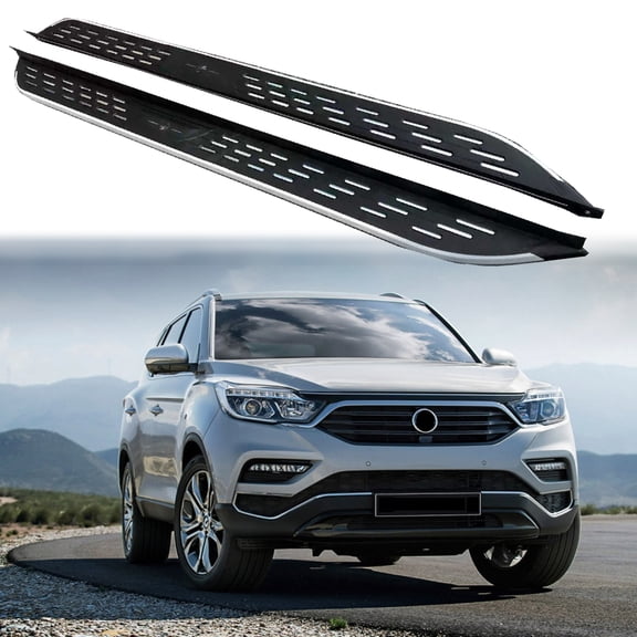 2PCS Fixed Running Boards Fits for Ssang Yong Rexton 2018-2025 Side Step Pedals with brackets