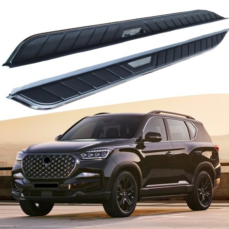 2PCS Fixed Running Boards Fits for Ssang Yong Rexton 2018-2025 Side Step Pedals with brackets