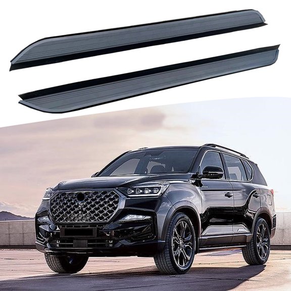 2PCS Fixed Running Boards Fits for Ssang Yong Rexton 2018-2025 Side Step Pedals with brackets