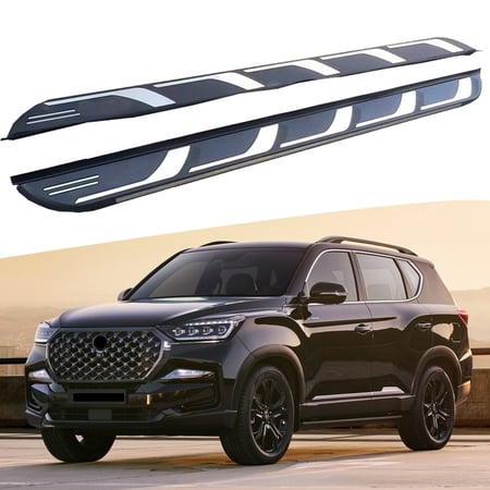 2PCS Fixed Running Boards Fits for Ssang Yong Rexton 2018-2025 Side Step Pedals with brackets