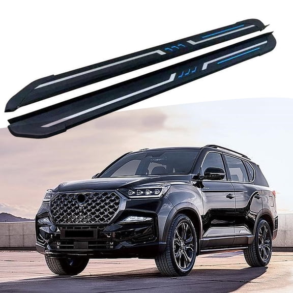 2PCS Fixed Running Boards Fits for Ssang Yong Rexton 2018-2025 Side Step Pedals with brackets