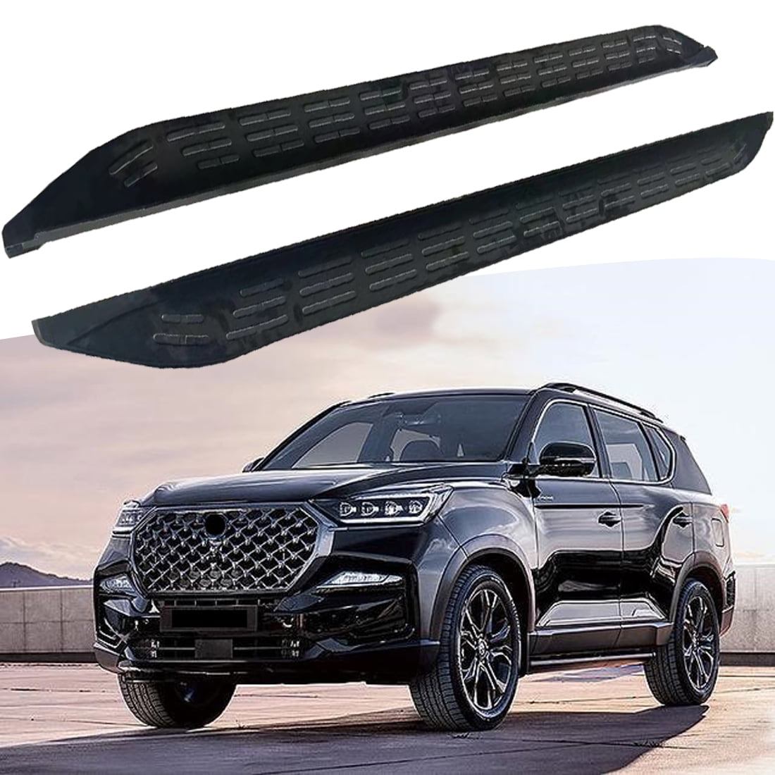 2PCS Fixed Running Boards Fits for Ssang Yong Rexton 2018-2025 Side ...