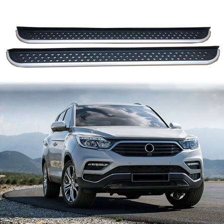 2PCS Fixed Running Boards Fits for Ssang Yong Rexton 2018-2025 Side Step Pedals with brackets