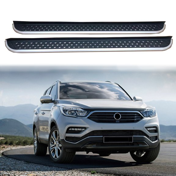 2PCS Fixed Running Boards Fits for Ssang Yong Rexton 2018-2025 Side Step Pedals with brackets