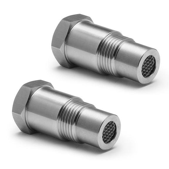 2PCS Fixed Sensor Adapter, Automotive Spark Plug Parts, Stainless Steel Pipe Coupling Fittings