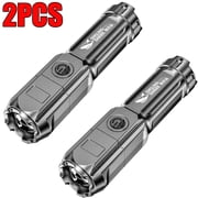 2PCS Flashlight,Strong Light,High Power Zoom,Outdoor Lighting