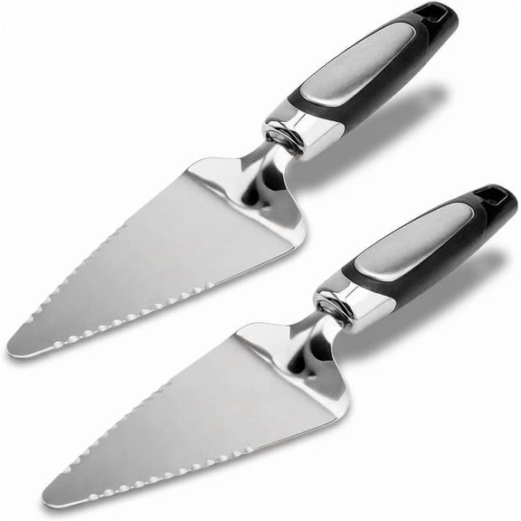 2PCS Flatware Pie Server Stainless Steel Cake Cutter, Pizza/Tart/Dessert Slicer.$$Home Decor, Kitchen, & Other