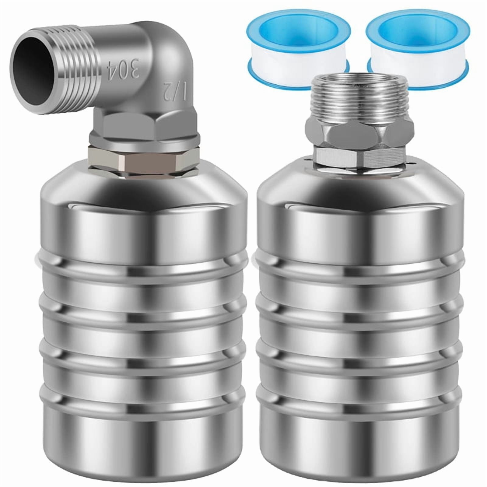 2PCS Float Valve,1/2in to 3/4in 1in Water Level Control Float Valve ...