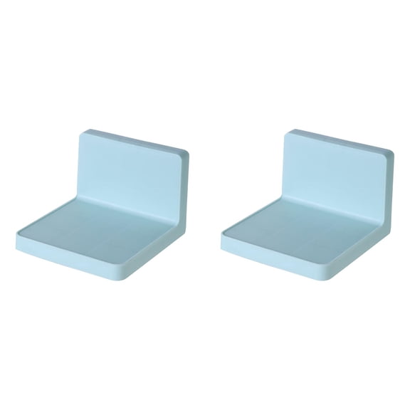 2PCS Floating Shelf Wall Hanging Shelf No Punching Floating Shelf White Ledges with Self Hanging Rack Suitable for Living Room Kitchen and Bathroom Home Decor