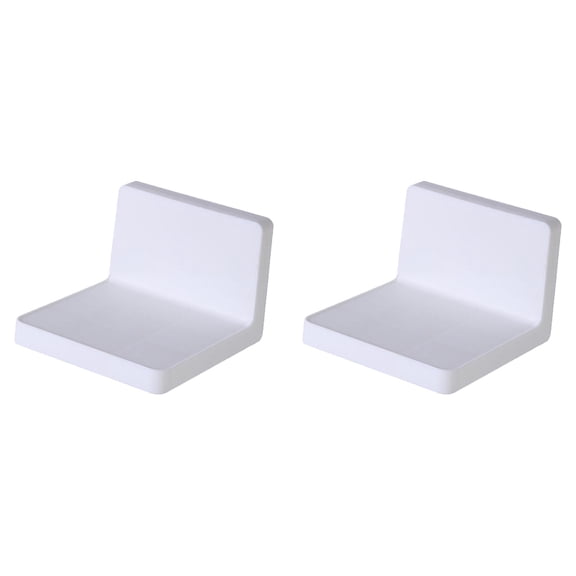2PCS Floating Shelf Wall Hanging Shelf No Punching Floating Shelf White Ledges with Self Hanging Rack Suitable for Living Room Kitchen and Bathroom Home Decor