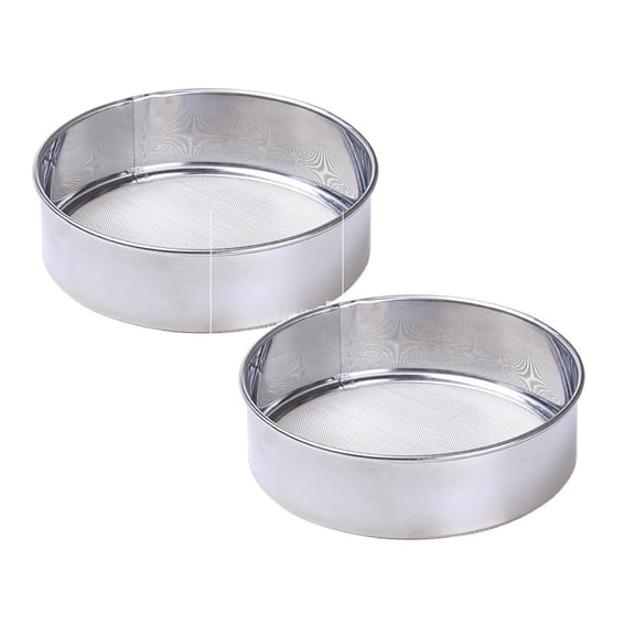 2PCS Flour Sifter for Baking,6 Inch Stainless Steel 40 Mesh Small Tamis 6inch Round Sifter,Mini Fine Mesh Flour Sieve