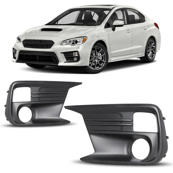 2PCS Fog Light Bezels for 2018 2019 2020 2021 Subaru WRX/WRX STI,ABS Material Fog Lamp Cover Replacements Driver and Passenger Side
