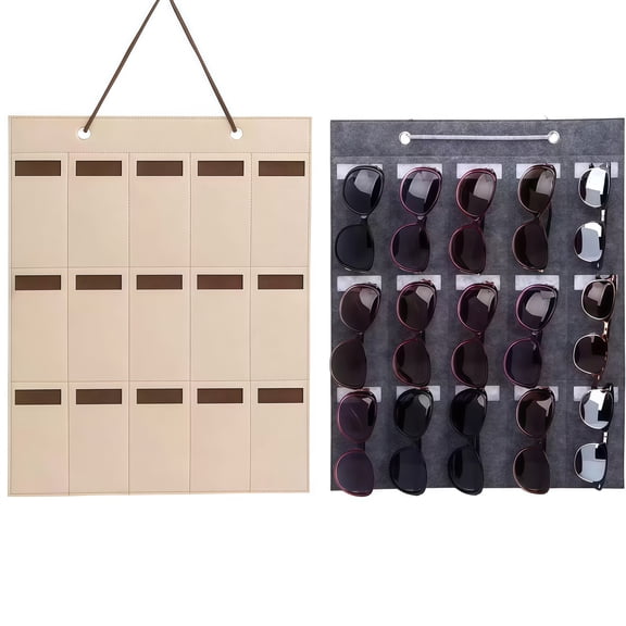 2PCS Foldable Felt Eyewear Storage Display Bags with Stylish Design