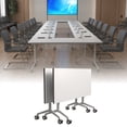 thumbnail image 1 of 2PCS Folding Conference Table with Wheels 70.9in White, Foldable Mobile Training Tables for Office Classroom (2 70.9), 1 of 8