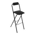 thumbnail image 1 of 2PCS Folding Stool, Foldable Bar Chairs with Backrest, 29.53inch Folding Bar Stools, Portable Folding High Chair for Camping, Kitchen, Cafe Shop, Black, 1 of 11