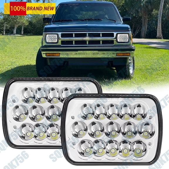 2PCS For 1982-1993 Chevy S10 Blazer GMC S15 7X6" 5X7" LED Headlights Hi-Lo Beam