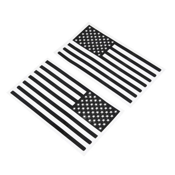 2PCS For AMERICAN Flag Decal Stickers For Jeep For CHEVROLET, Black Carbon Fiber Vinyl Graphics, 5.5x3 Inch Die Side Body Emblems(Left + Right)