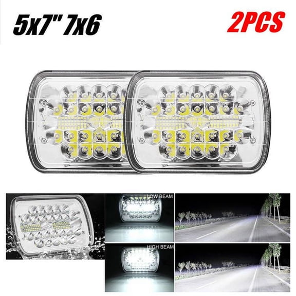 2PCS For Chevrolet Express 1500 2500 3500 Cargo Van Astro 5x7" 7x6" LED Headlight DRL