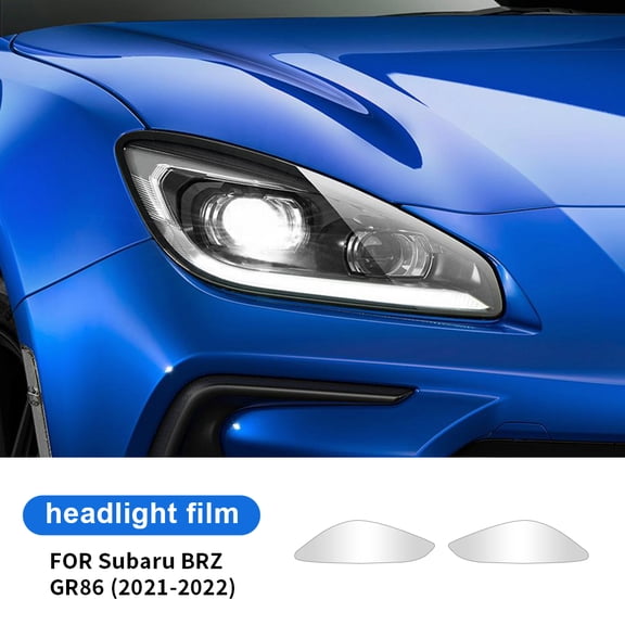 2PCS For Subaru BRZ GR86 2021 2022 2023 2024 Car Headlight Protective Film Front Light TPU Sticker Transparent Accessories.
