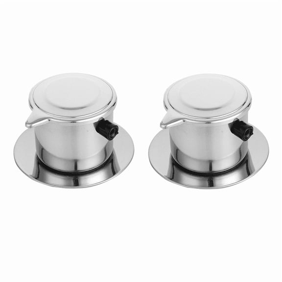 2PCS French Press Coffee Filter Traditional Drip Reusable Phin Stainless Steel Cup Portable