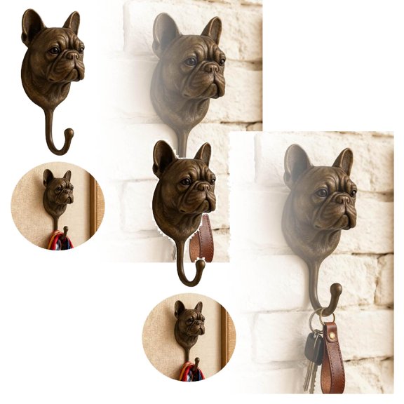 2PCS French Wall Hooks Nail Mounted Themed For Keys Coats Hats In Kitchen Bathroom Entryway 6Cm Utility