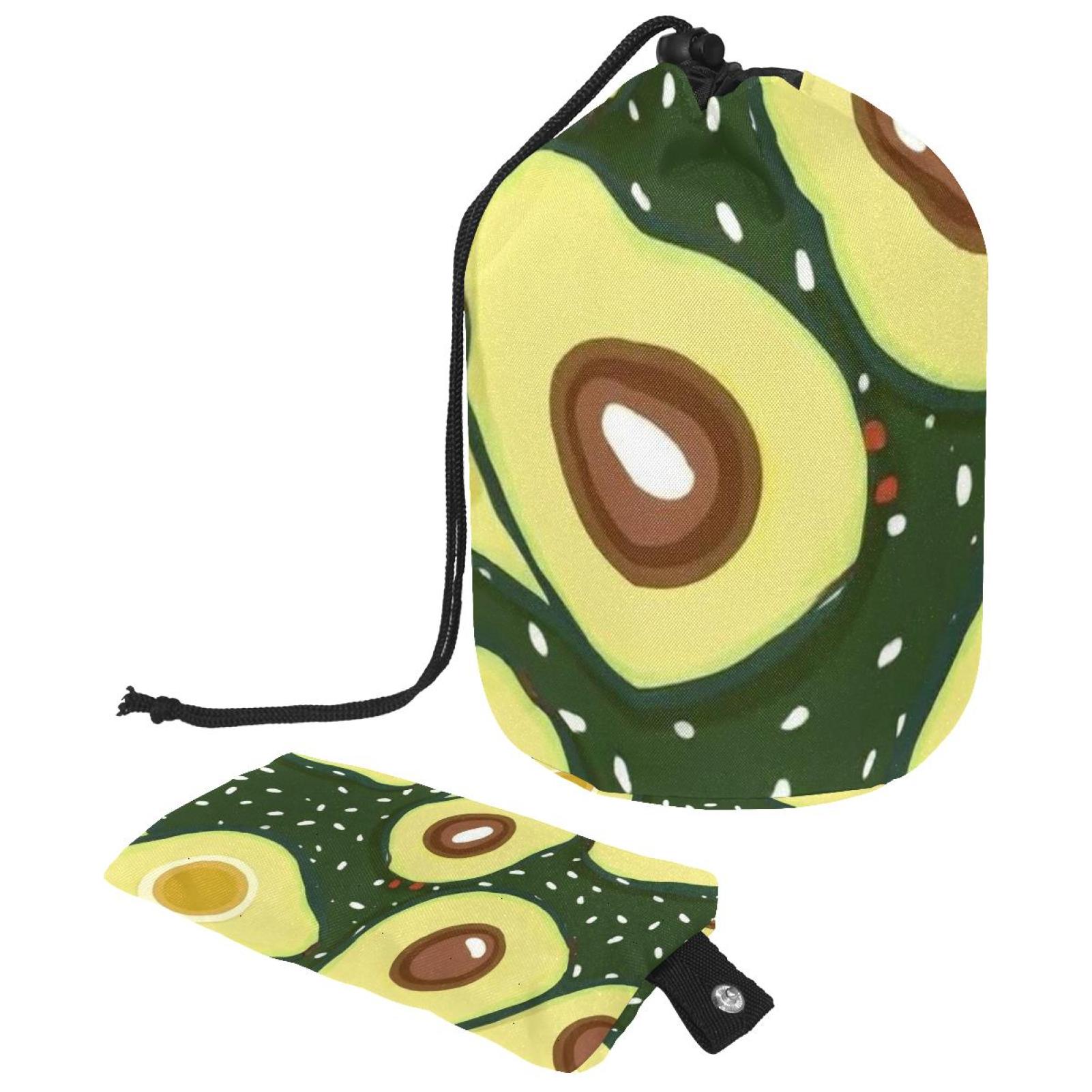 2PCS Fresh avocado Travel Cosmetic Bag Makeup Organizer, Drawstring
