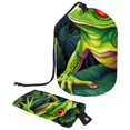 2PCS Frogs in the Jungle Travel Cosmetic Bag Makeup Organizer Bag