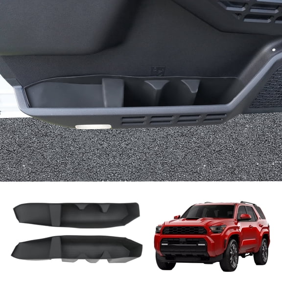 Bomely 2PCS Front Door Side Storage Tray Compatible with 2025 2026 Toyota 4Runner Side Storage Box Slot Pockets Silicone Organizer for 4 Runner Accessories (2PCS Front Door Tray)