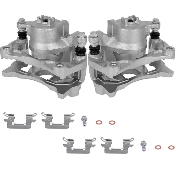 2PCS Front Driver & Passenger Side Disc Brake Calipers (w/Bracket) 1 Piston 2013-2019 for Nissan for Altima 2.5L 2013-2018 for Nissan for Altima 3.5L
