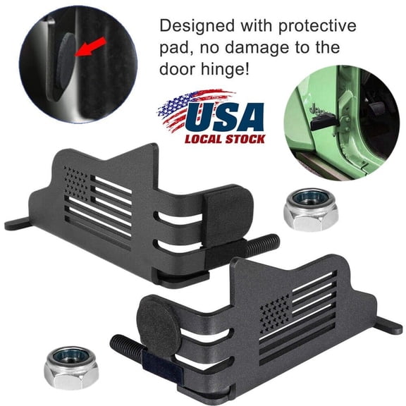 2PCS Front Foot Pegs Rest Pedal Door Hinge for Jeep Wrangler JK JL 2007~2020
