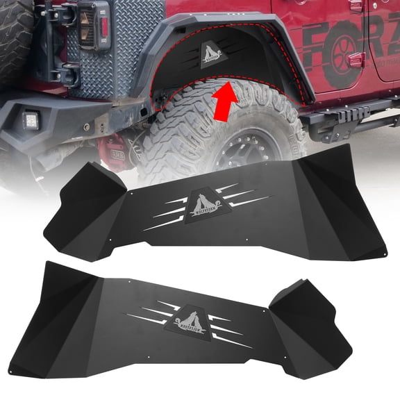2PCS Front Inner Fender Liners For 2007-2018 Jeep Wrangler JK JKU Steel
