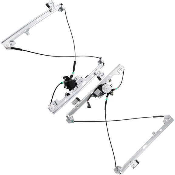 2x Front Power Window Regulator w/ Motor for 1999-2007 Chevy Silverado 1500 2500 3500 Tahoe Suburban GMC Sierra Yukon Replaces 741-644 741-645