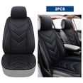 thumbnail image 1 of 2PCS Front Seat Car Seat Covers for Subaru Forester Crosstrek Legacy Outback Tribeca, Durable Faux Leather Auto Cushion Protector Black, 1 of 7