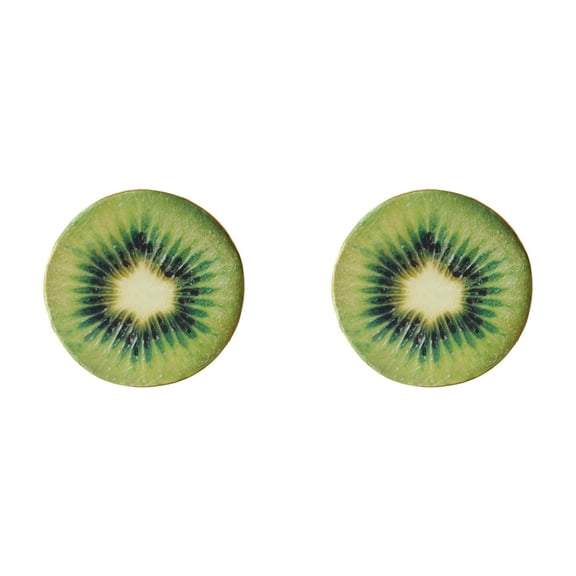 2PCS Fruit Pillow 15.35X15.35X2.76 Inch Fruit Slice Round Throw Pillows with Sponge Stuffed Floor Cushion for Home Camping Tent Home Decor