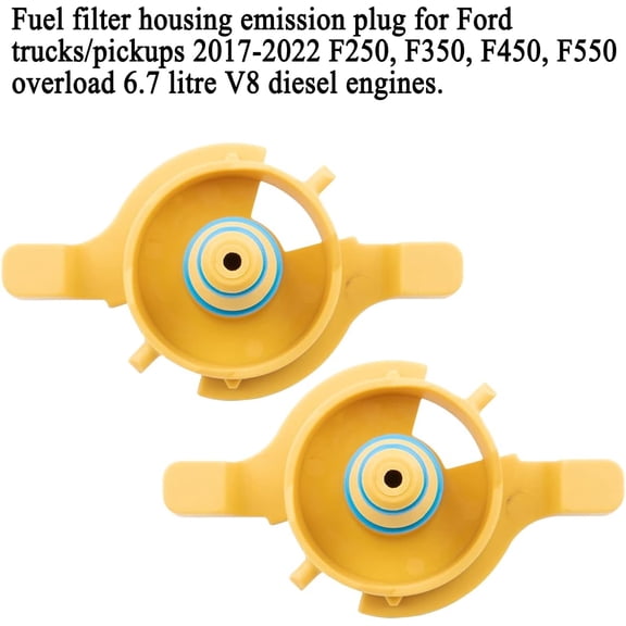 2PCS Fuel Filter Housing Drain Plug, Fuel Drain Valve, Fits F350 F250, Diesel 6.7L Billet HFCM Fuel Water Separator Drain Plug, Ford Super Duty 2017-2022 F350 F250, Replace HC3Z-9J305-A