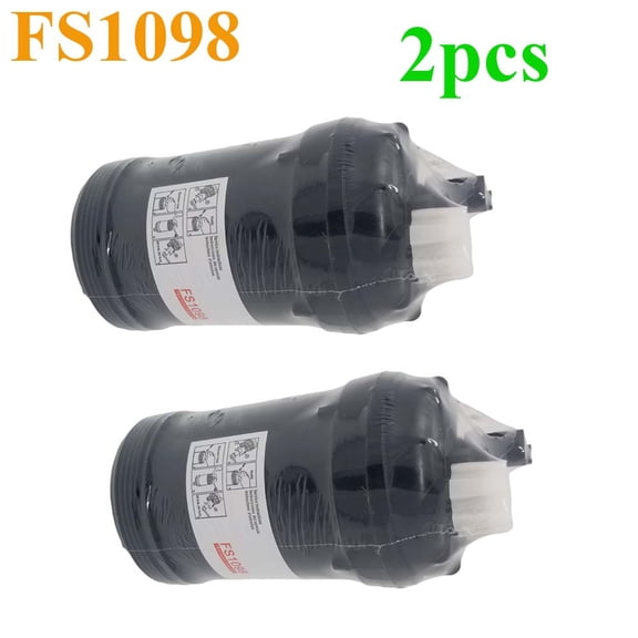 2PCS Fuel Filter Water Separator FS1098 For Cummins B6.7 ISB6.7/QSB6.7 ISL8.9 L9