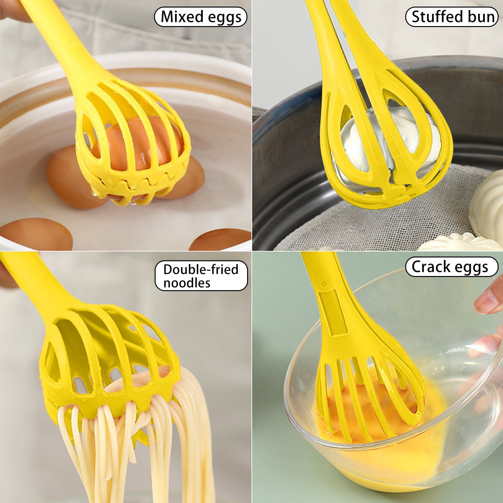 2PCS Functional Whisk Food Holder Holder Baking Tool Egg Whisk Stick