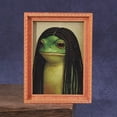 thumbnail image 1 of 2PCS Funny Frog with Wig Refrigerator Magnet-Vintage Style Oil Painting Art Magnet - Cute Bob Haircut Toad Decor for Fridge, Locker, Dishwasher & Whiteboard-Unique Meme Gag Gift for Coworkers&Friends, 1 of 7