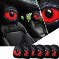 thumbnail image 1 of 2PCS Funny Horror Themed Headrest Covers Scary Covers for Cars Stretchy Seat Headrest Protector Funny Cover for Auto, Vehicle,Truck,SUV,Washable Elastic Fabric,Interior Accessories (Red Big Eye-6pcs), 1 of 9