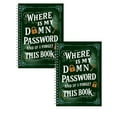 thumbnail image 1 of 2PCS-Funny Password Notebook - What The F**k My Password & Forgotten Stuff Journal - Alphabetical Tabs A-Z for Website, E-mail, Username, Password, Date of Last Password, 1 of 6