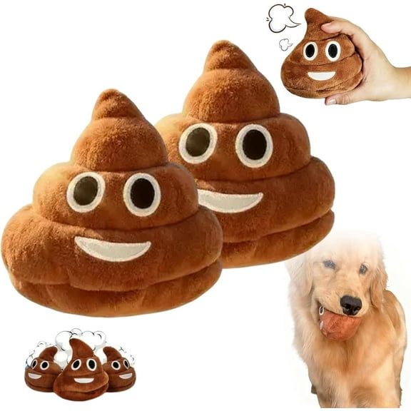 2PCS Funny Talking Poop Plush Toy  Makes Fart Sounds, Interesting Poop for Pets Kids Adults, Bring Happinessx