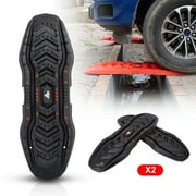 2PCS GEN5.0 Recovery Tracks Sand Tracks Snow Traction Boards Off-Road 4WD Truck SUV Car Emergency Tire Traction Mat|Sand Mud Snow Ladder Recovery Ramps(Black)