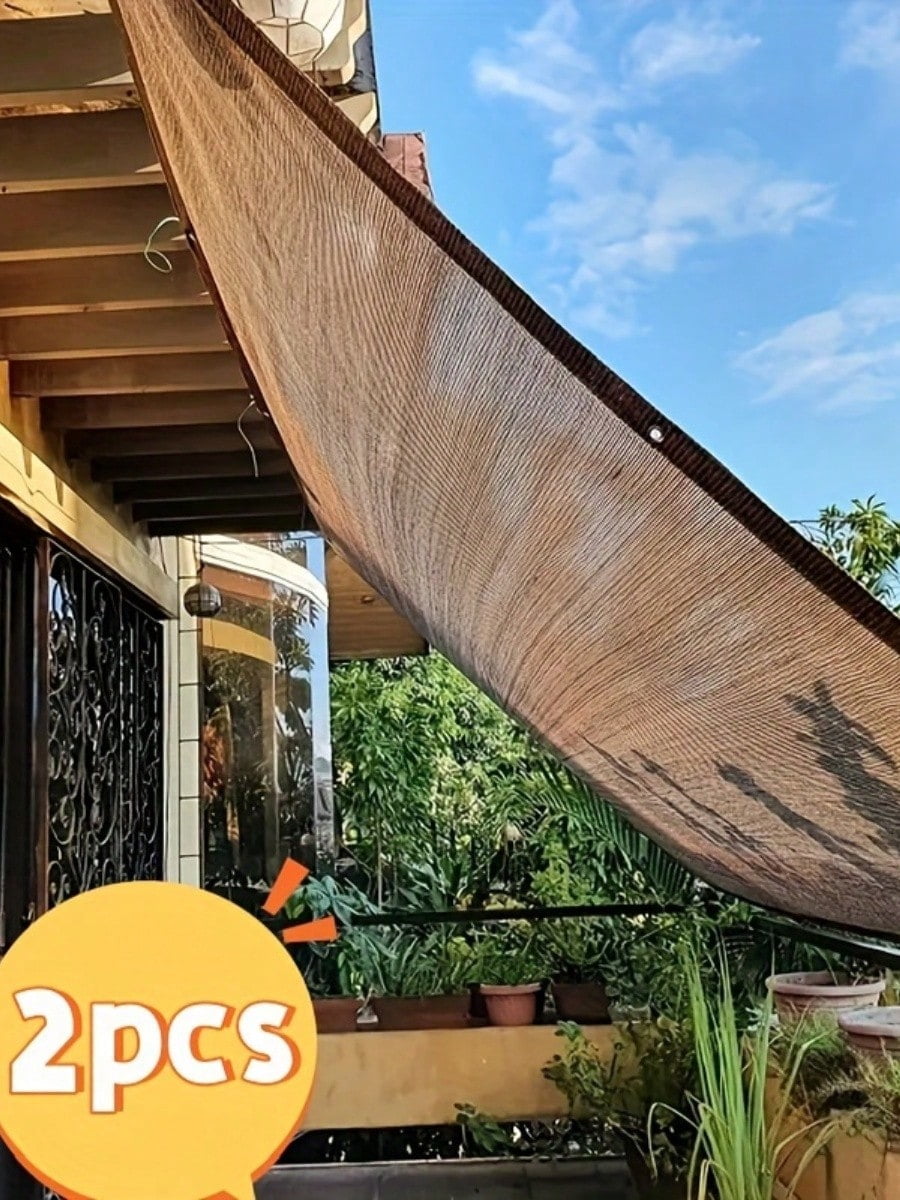 Shade Protection 2PCS Garden Outdoor Balcony Fence Shade Sail Privacy Cover Wind Cover ...