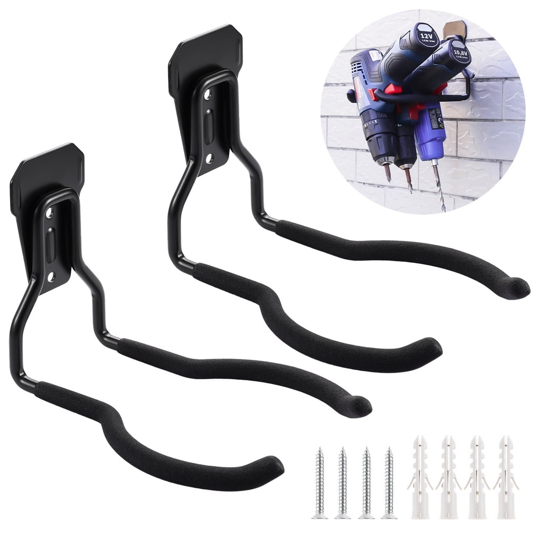 2PCS Garden Power Tool Hangers, Weed Eater Hangers with Screws, String Trimmer Racks, Lawnmower