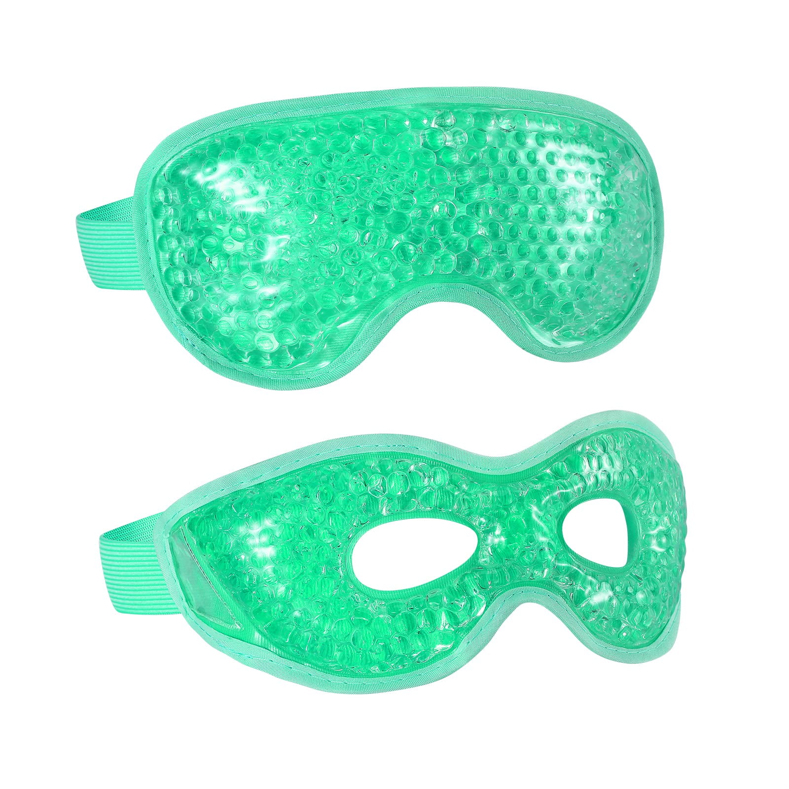 2PCS Gel Eye Mask Reusable Hot Cold Therapy Gel Bead Eye Mask for Puffiness/Dark Circles/Eye
