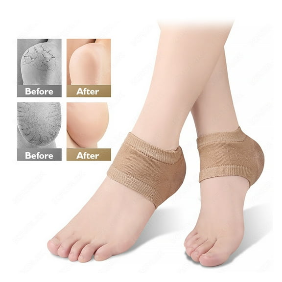 2PCS Gel Moisturizing Heel Socks Spa Sock For Foot Care Gel Heel Socks For Dry Cracked Dry Feet Skin Gel Heel Repair Socks Tools