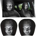 thumbnail image 1 of 2PCS Ghost Face Headrest Covers for Cars,Car Headrest Cover,Face,Head Rest Covers for Cars,Halloween,Print Seat,Stretchy Seat Protector for Auto Interior Decoration Halloween Decorations, 1 of 8