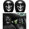 thumbnail image 1 of 2PCS Ghost Face Headrest Covers, Funny Halloween Car Decorations,Scary Face Printing Auto Seat Universal Elastic Models Headrest Protector Halloween Gifts, 1 of 5